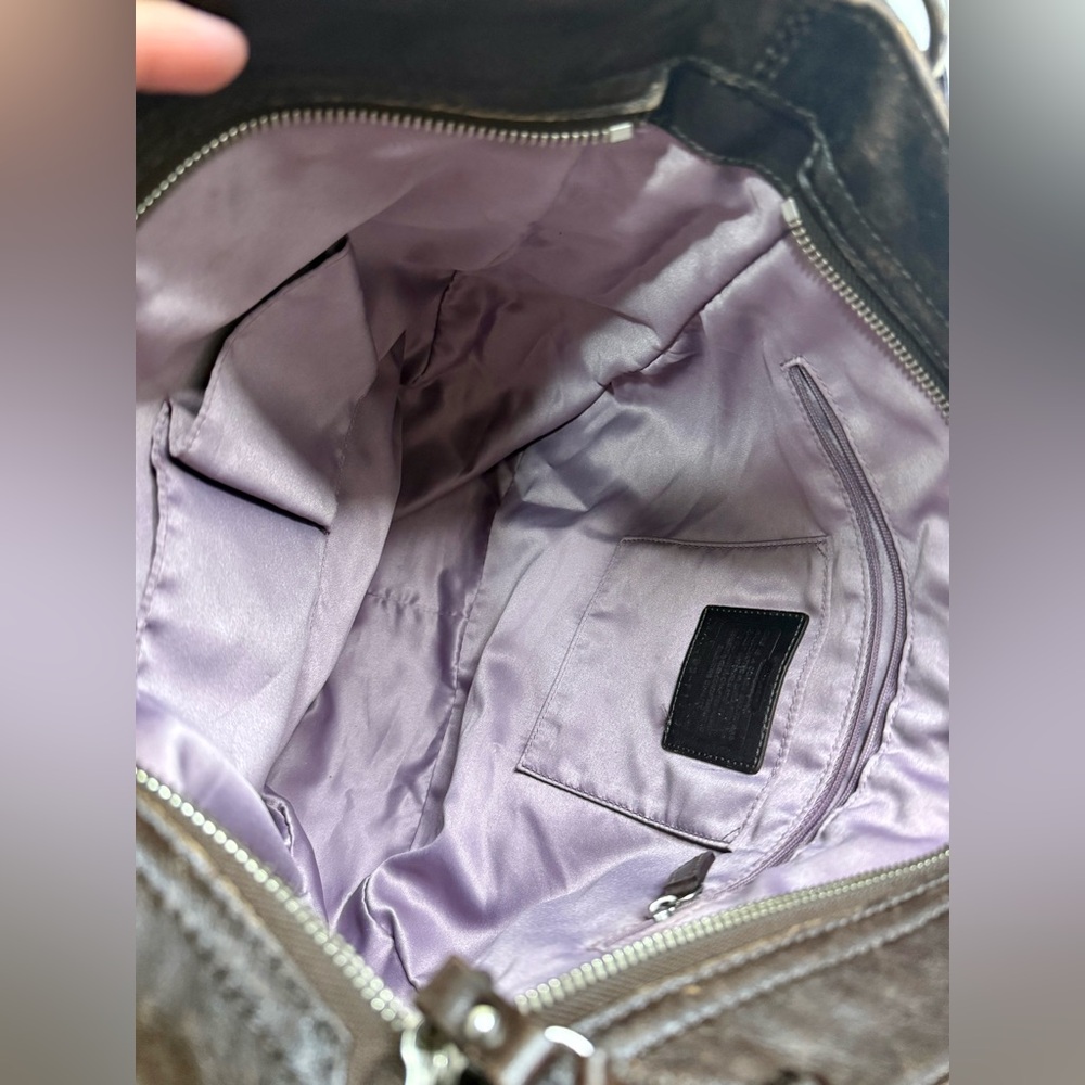 EUC Coach Zoe Brown Signature Shoulder Bag - Picture 7 of 8